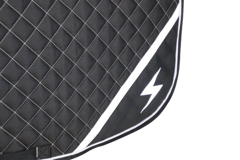 Hy Equestrian Silva Flash Saddle Pad - Black/Reflective Silver-1